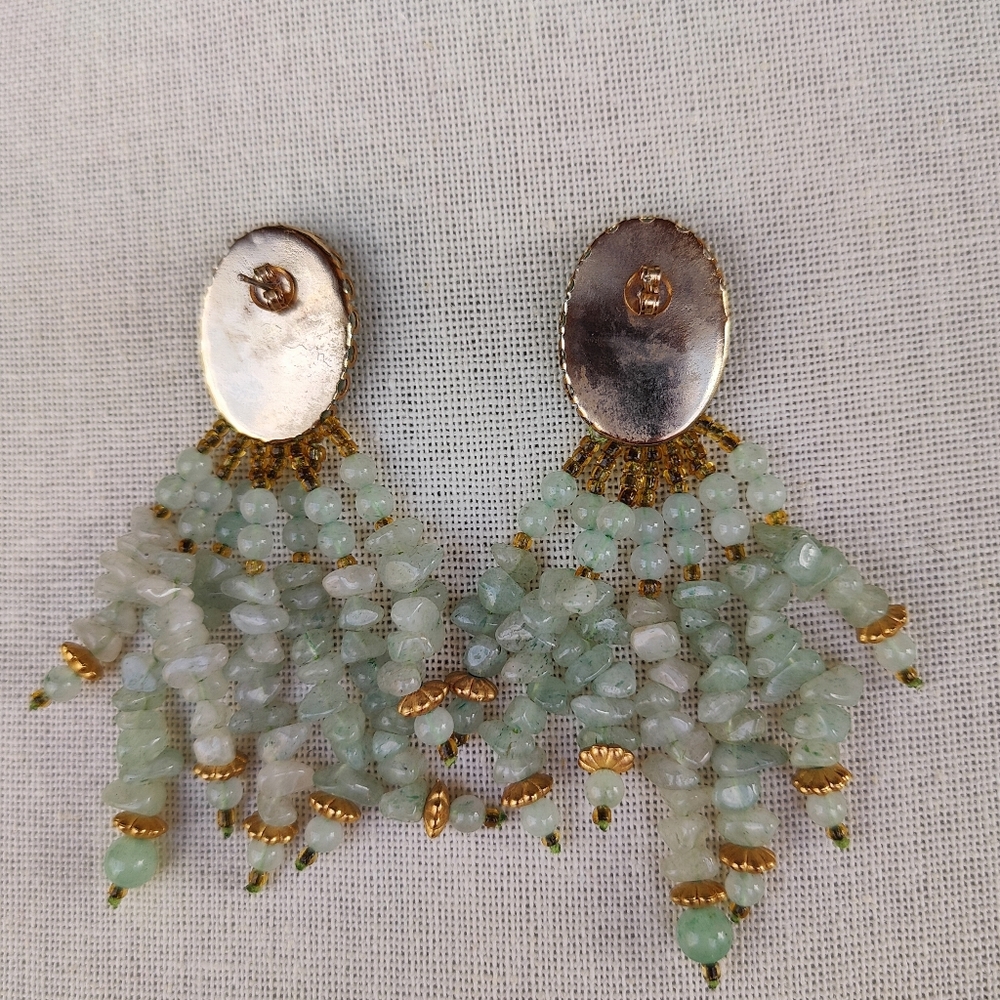 Vintage Jade Earrings - Picture 4 of 6